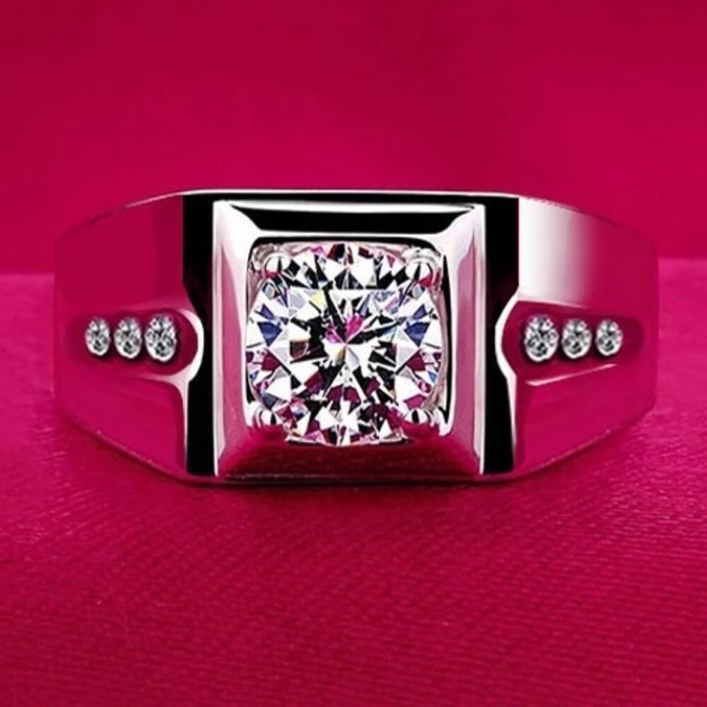 ๐ Classic Style 1.25 CTW. Diamond Band / Ring, Stamped 925 Sterling Silver ๐ - Picture 2 of 9